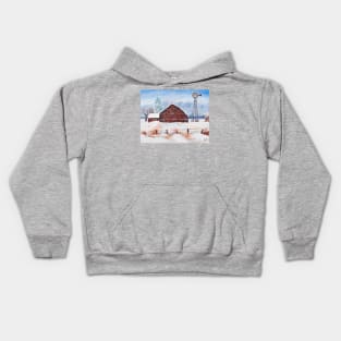 Blizzard at the Farm Kids Hoodie